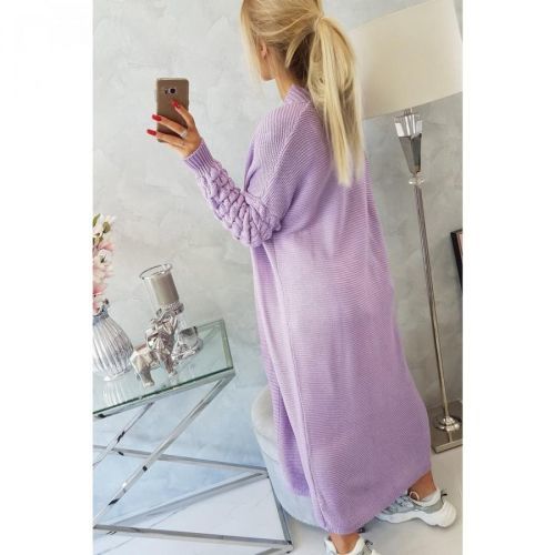 Sweater with bubbles on the sleeve purple