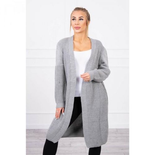 Sweater long cardigan dark gray