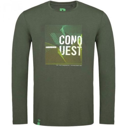 Men's t-shirt LOAP ALEK Green/White/Yellow