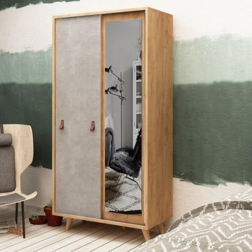 Šatní skříň Pagina III 100 cm dub/šedá