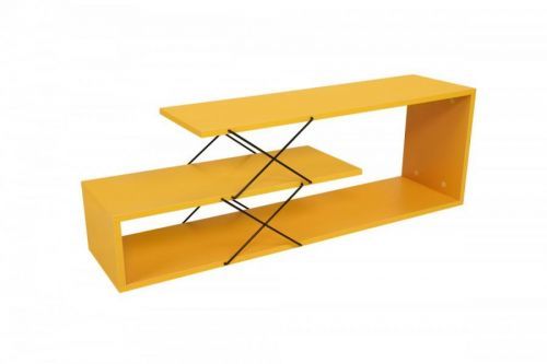 TV stolek Zigzag 120 cm žlutý