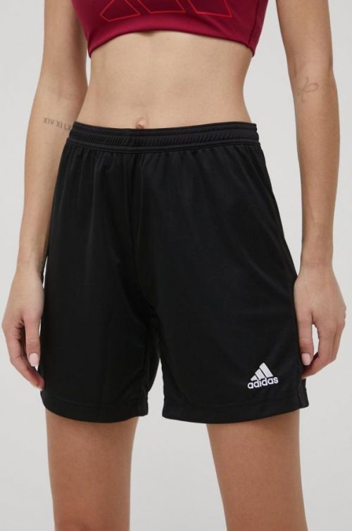 Šortky adidas Performance HH9999 dámske, čierna farba, jednofarebné, stredne vysoký pás