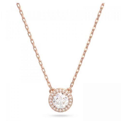 Swarovski Oslnivý bronzový náhrdelník s kryštálom Constella 5636272