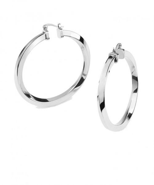 Guess Elegantné oceľové náušnice kruhy Hoops Don`t Lie JUBE01484JWRH