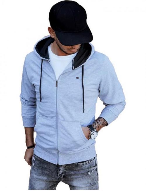 Svetlosivá mikina na zips