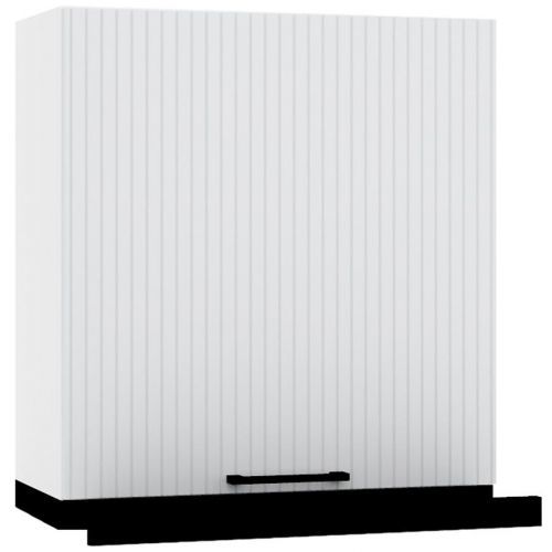 Skrinka do kuchyne Kate w60/68 slim pl s kapucňou čierna svetlo šedá mat