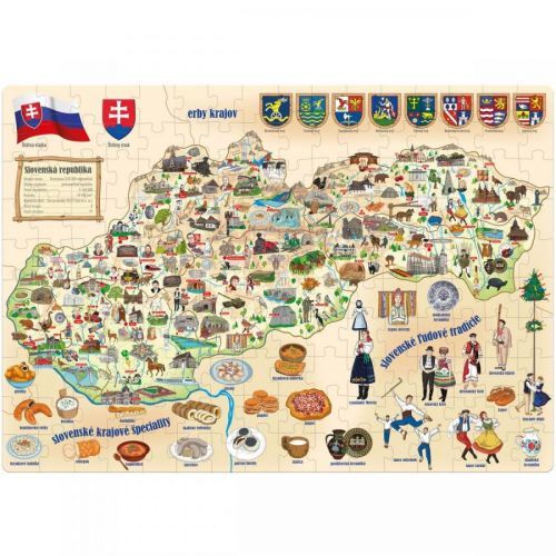Popular Puzzle Mapa Slovenska 160 ks