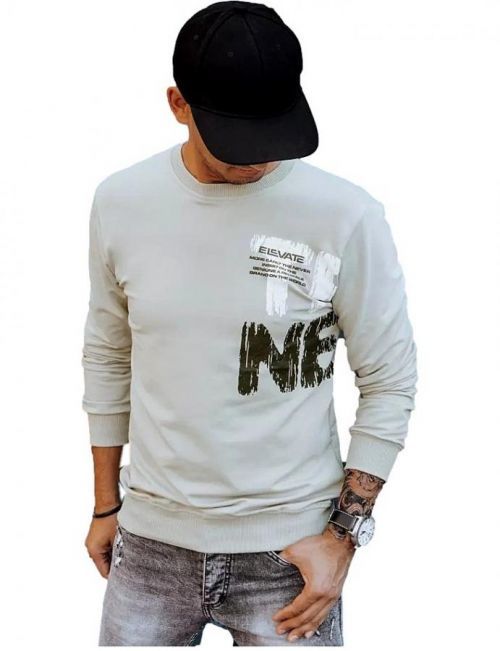 Béžová mikina s potlačou