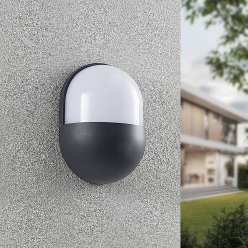 Lindby Jakari vonkajšie nástenné LED, okrúhle
