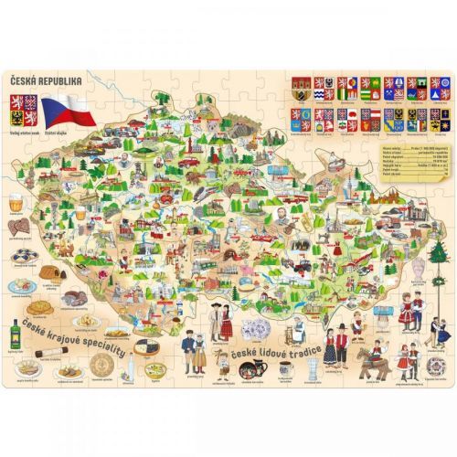 Popular Puzzle Mapa Českej republiky 160 ks