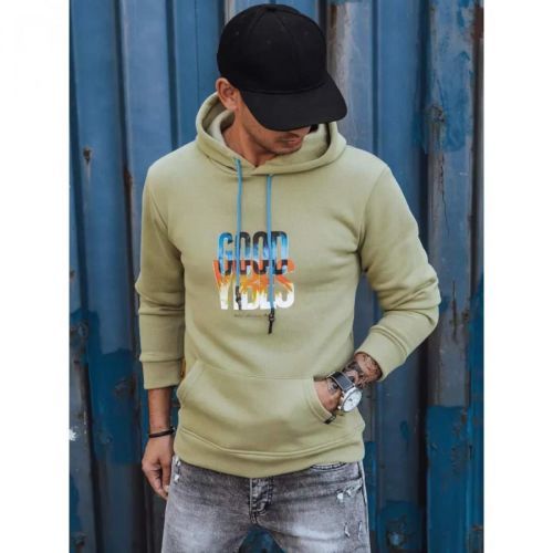 Men's warm hooded sweatshirt olive Dstreet BX5379