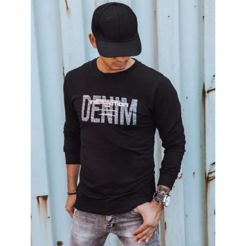 Black men's sweatshirt with print Dstreet BX5359