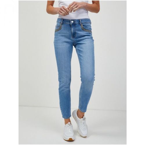 Light Blue Shortened Skinny Fit Jeans ORSAY - Women