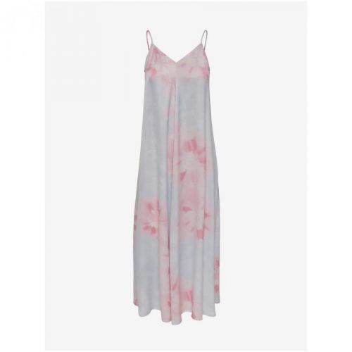 Pink-Blue Patterned Midish dress for Hangers ONLY Tina - Women