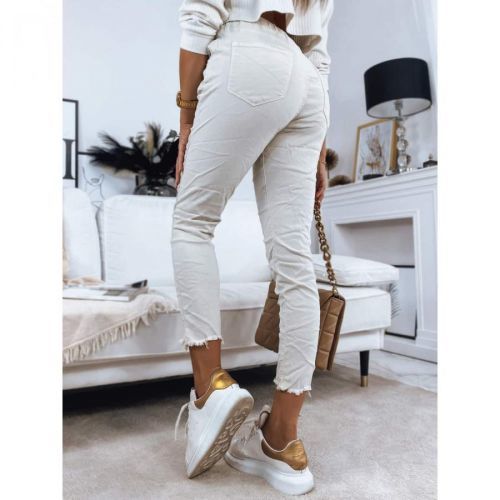 MIKI women's light beige pants Dstreet UY1342