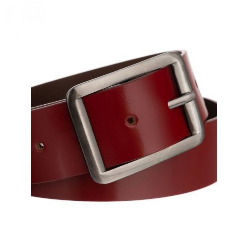 Women's maroon wide belt made of natural leather