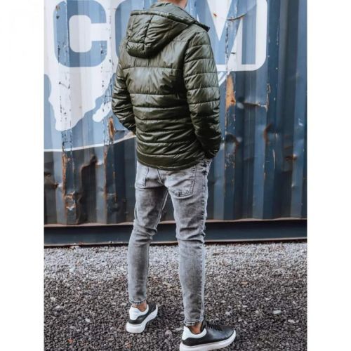 Men's quilted transitional green jacket Dstreet TX4261