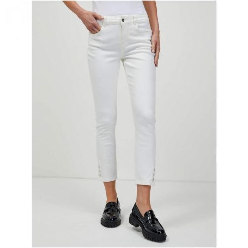 White Shortened Skinny Fit Jeans ORSAY - Women