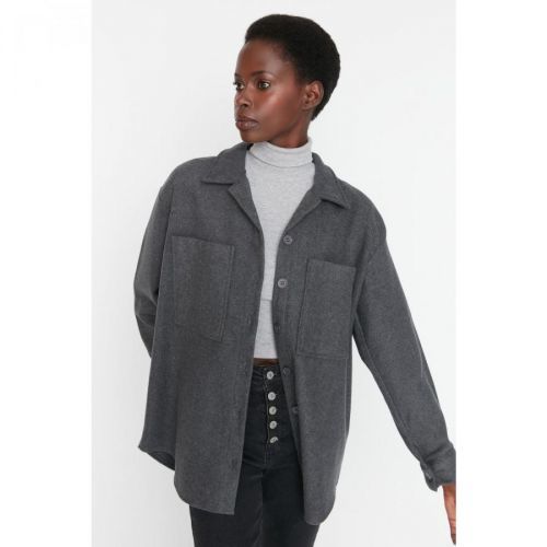 Trendyol Anthracite Double Pocket Shirt