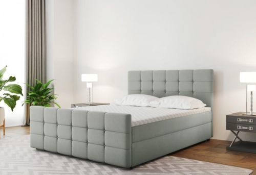 Expedo Čalúnená posteľ boxspring MARENA + topper, 160x200, basel 87