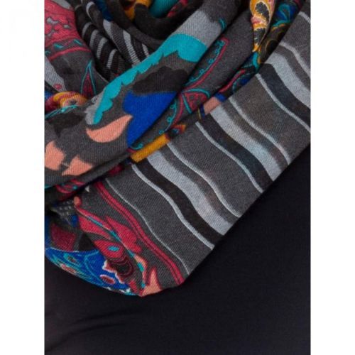 Dark gray ladies scarf made of viscose