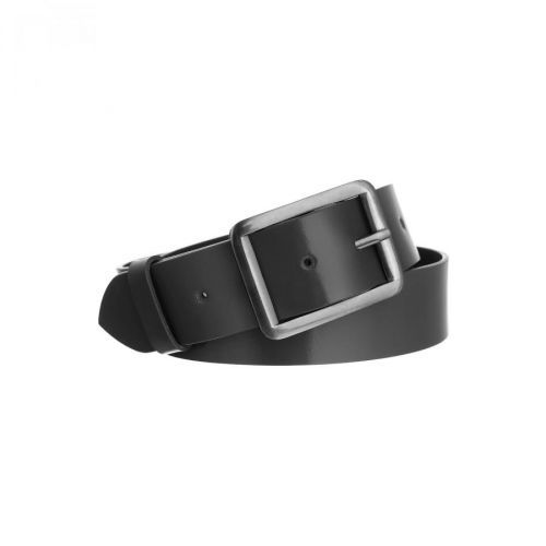 Women's gray wide belt made of natural leather