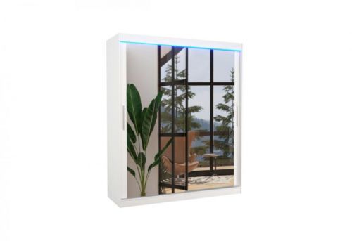 Expedo Posuvná skriňa so zrkadlom RAPID, 180x215x58, biela