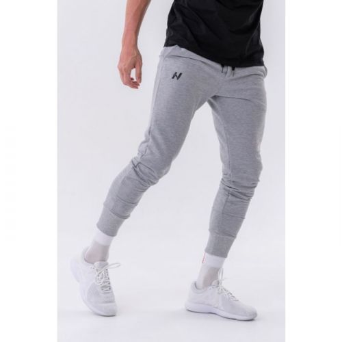 NEBBIA Pánske tepláky Slim Reset Light Grey  XXL