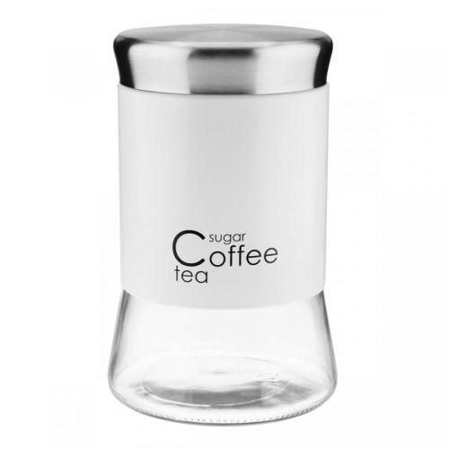 Sklenená nádoba Greno 1 l - biela