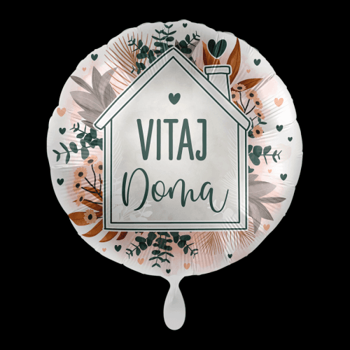 Premioloon Fóliový balón kruh - Vitaj Doma