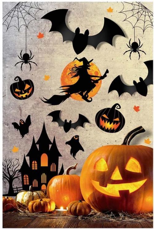 Guirca Nálepky na stenu - Halloween 70 x 80 cm