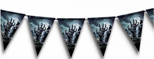 Guirca Banner vlajky - Halloween cintorín 300 cm