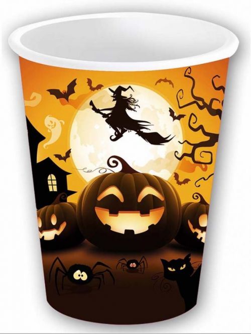 Guirca Poháre - Halloween Tekvice 240 ml 6 ks