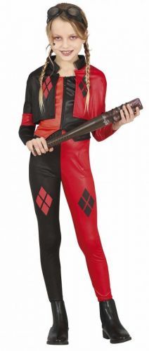 Guirca Dievčenský kostým - Harley Quinn červeno/čierny Veľkosť - deti: S