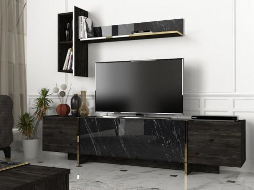 TV Unit Veyron (Black Gold)