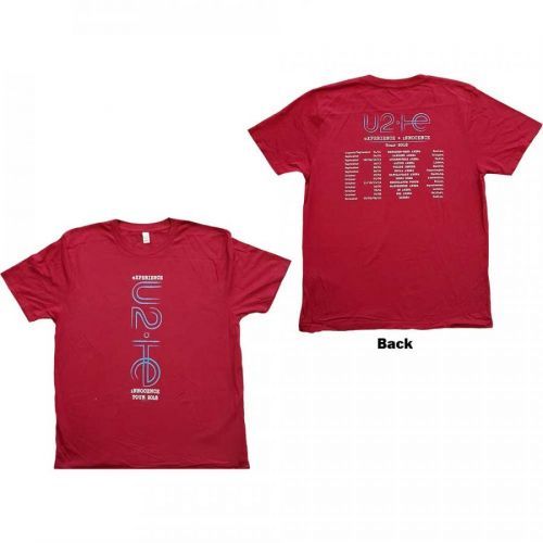 U2 tričko I+E 2018 Tour Dates Červená M