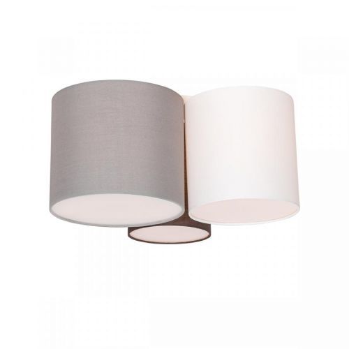 Plafondlamp wit grijs en bruin 3-lichts - Multidrum