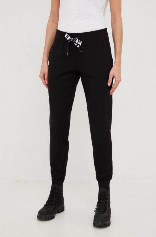 Tepláky Dkny dámske, čierna farba, melanžové