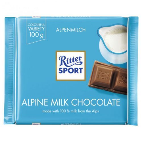 RITTER SPORT Mliečna čokoláda 100 g