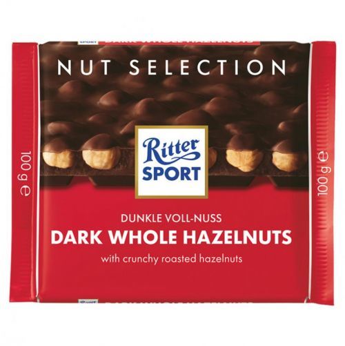 RITTER SPORT Horká čokoláda s celými orechmi 100 g
