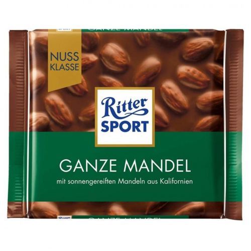 RITTER SPORT Mliečna čokoláda celé mandle 100 g