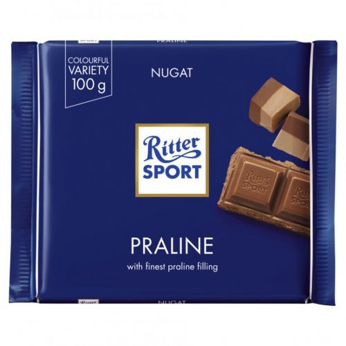 RITTER SPORT Nugát mliečna čokoláda 100 g