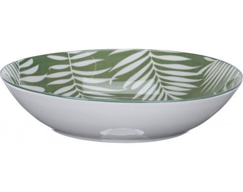 Hlboký tanier Siaki 20,3 cm, motív tropické listy%