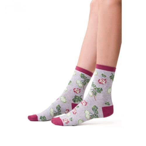 Socks 159-107 Melange Light Gray