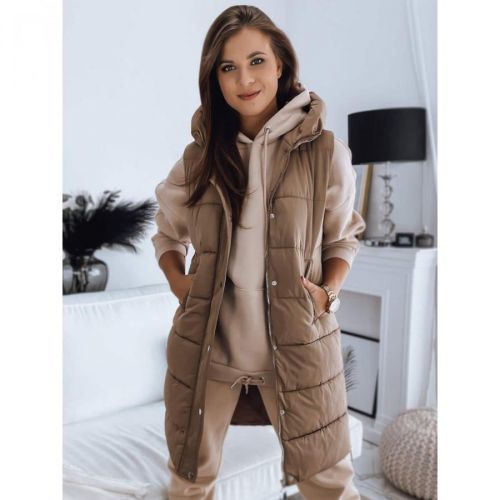 Women's quilted vest NOELIA khaki Dstreet TY3131