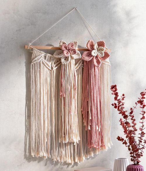 Macramé nástenná dekorácia Flower