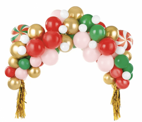 PartyDeco Balónová girlanda - Vianoce 170 x 155 cm