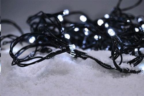 SOLIGHT LED vonkajšia vianočná reťaz, 400 LED, 20m, prívod 5m, 8 funkcií, IP44, studená biela