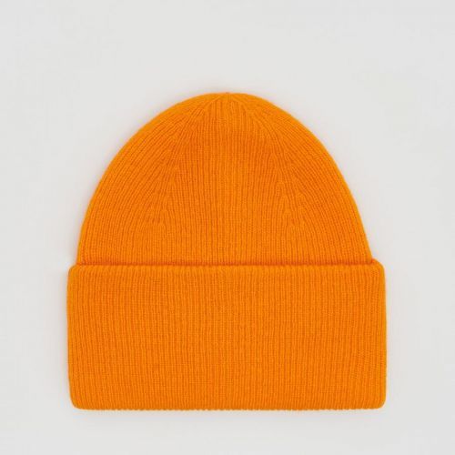 Reserved - Vlnená čiapka beanie - Oranžová