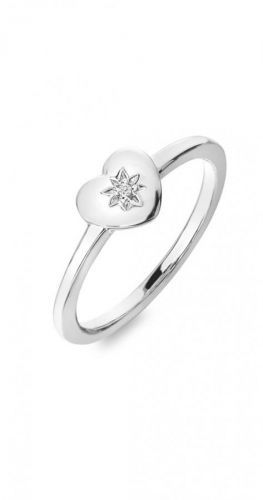 Hot Diamonds Romantický strieborný prsteň s diamantom Most Loved DR241 50 mm